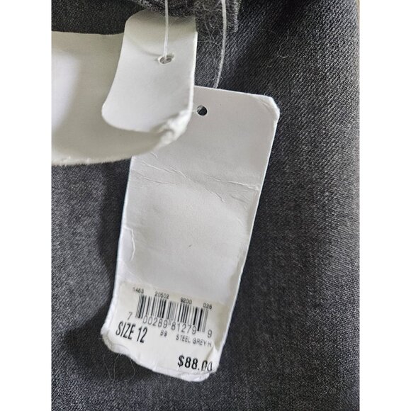 NWT CALVIN KLEIN WOMEN'S THE MADISON SLIM LEG GREY PANTS TROUSERS - Picture 6 of 8